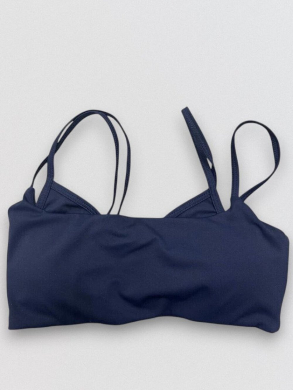 Navy Strappy Sports Bra Double Strap Activewear Athletic Yoga Gym Athleisure